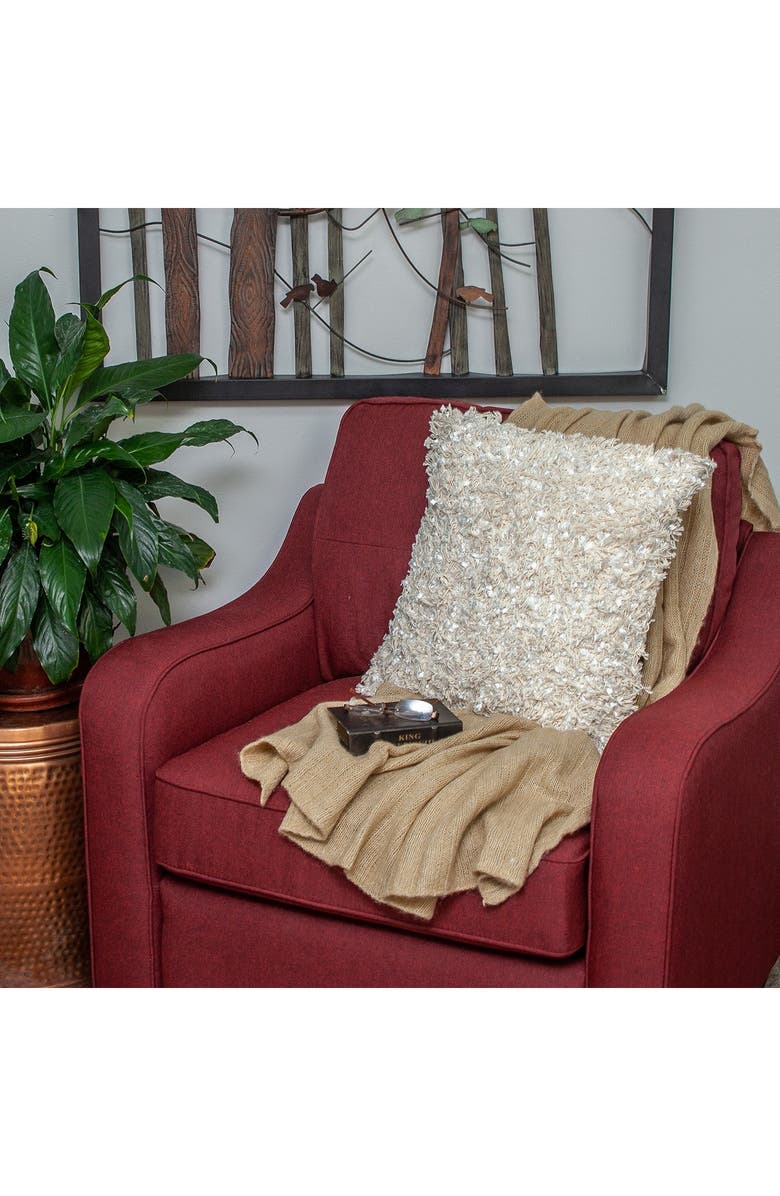 PARKLAND COLLECTION Tria Bohemian Beige Throw Pillow, Alternate, color, Beige