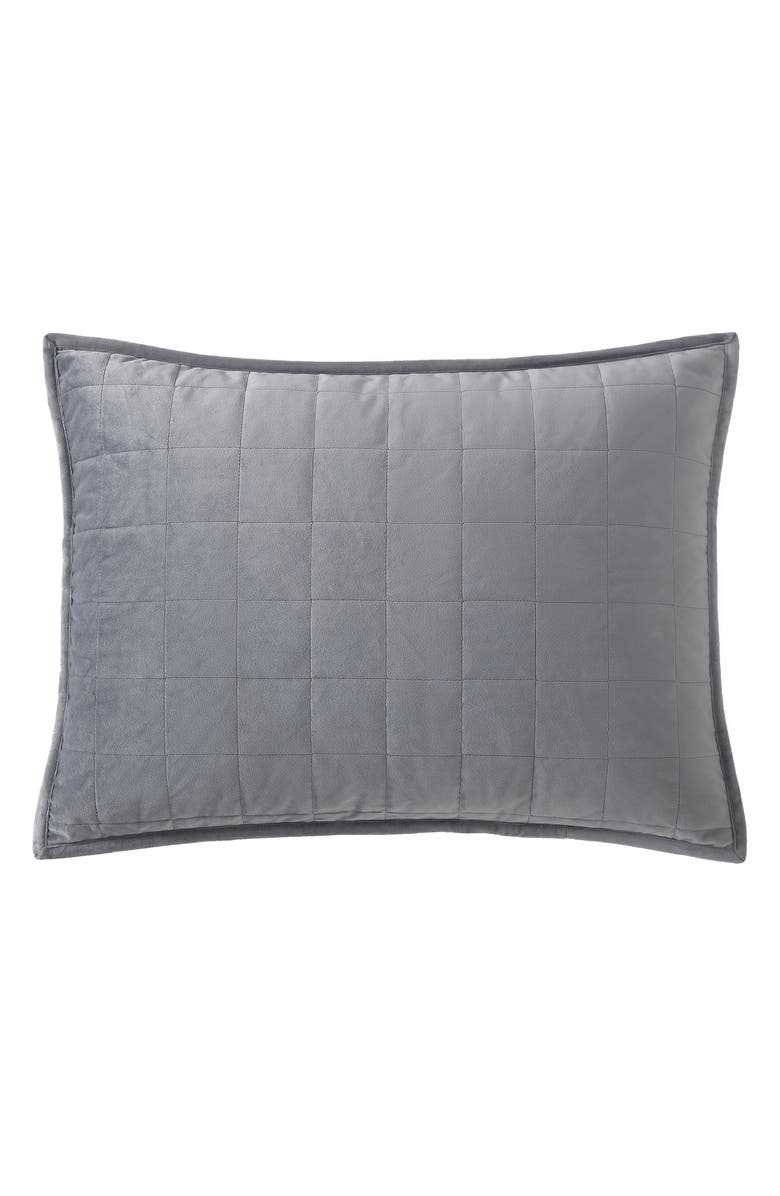 Kenneth Cole New York Solid Velvet Quilted Shams, Main, color,