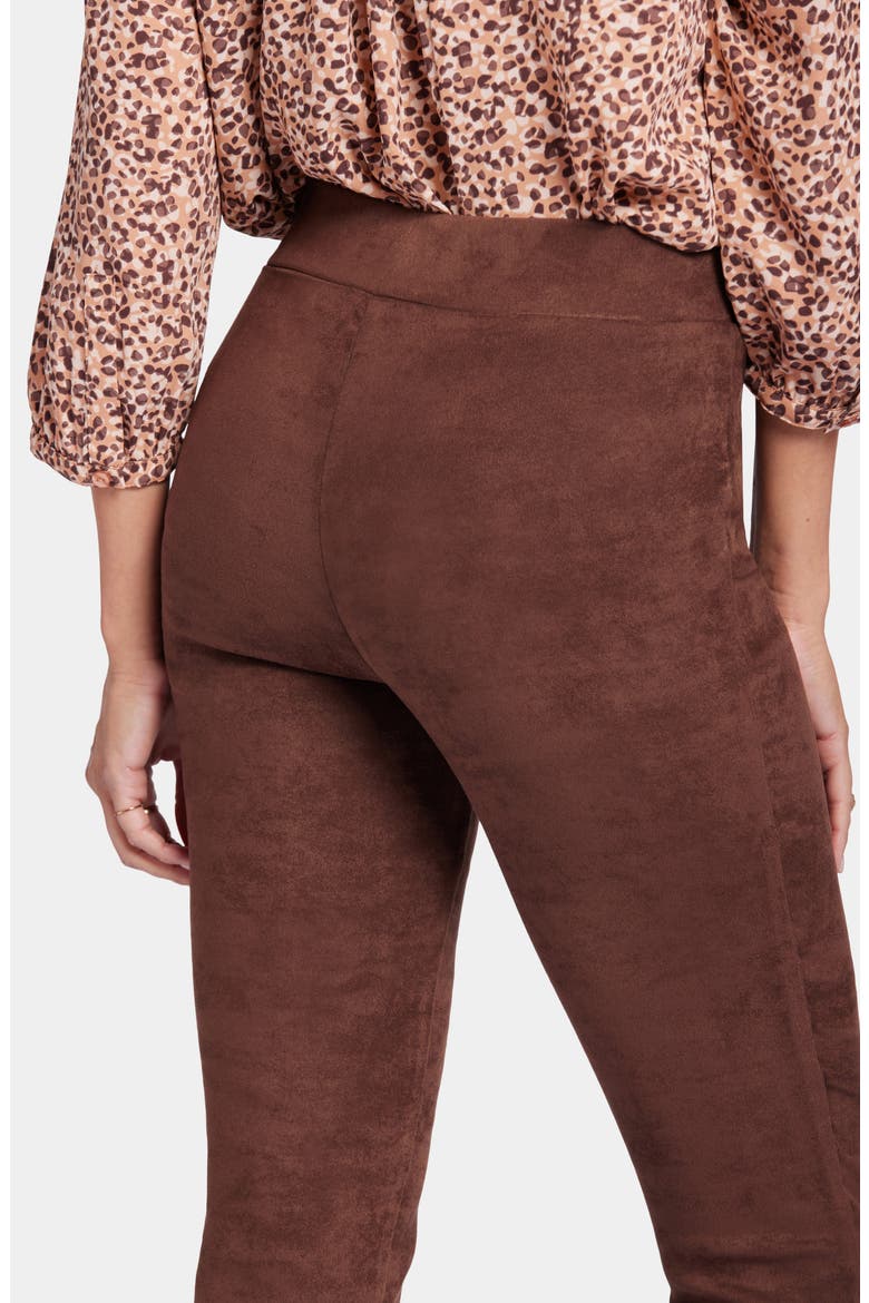 Faux Suede Leggings, Alternate, color, DARK CHOCOLATE