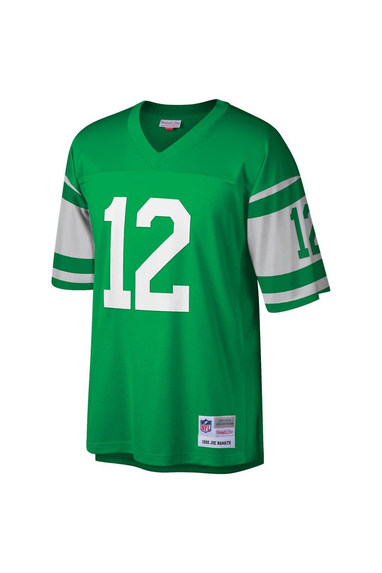 Men's Mitchell & Ness Joe Namath Green New York Jets Big & Tall 1968 Retired Player Replica Jersey, Alternate, color, Green