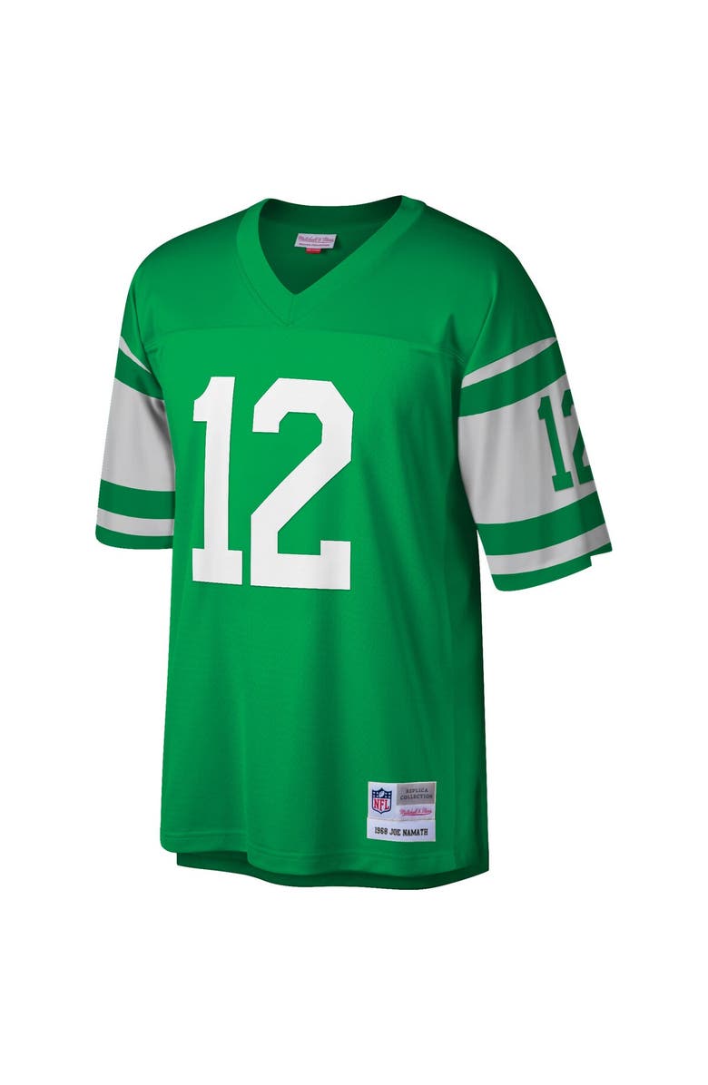 Mitchell & Ness Men's Mitchell & Ness Joe Namath Green New York Jets Big & Tall 1968 Retired Player Replica Jersey, Alternate, color, Green