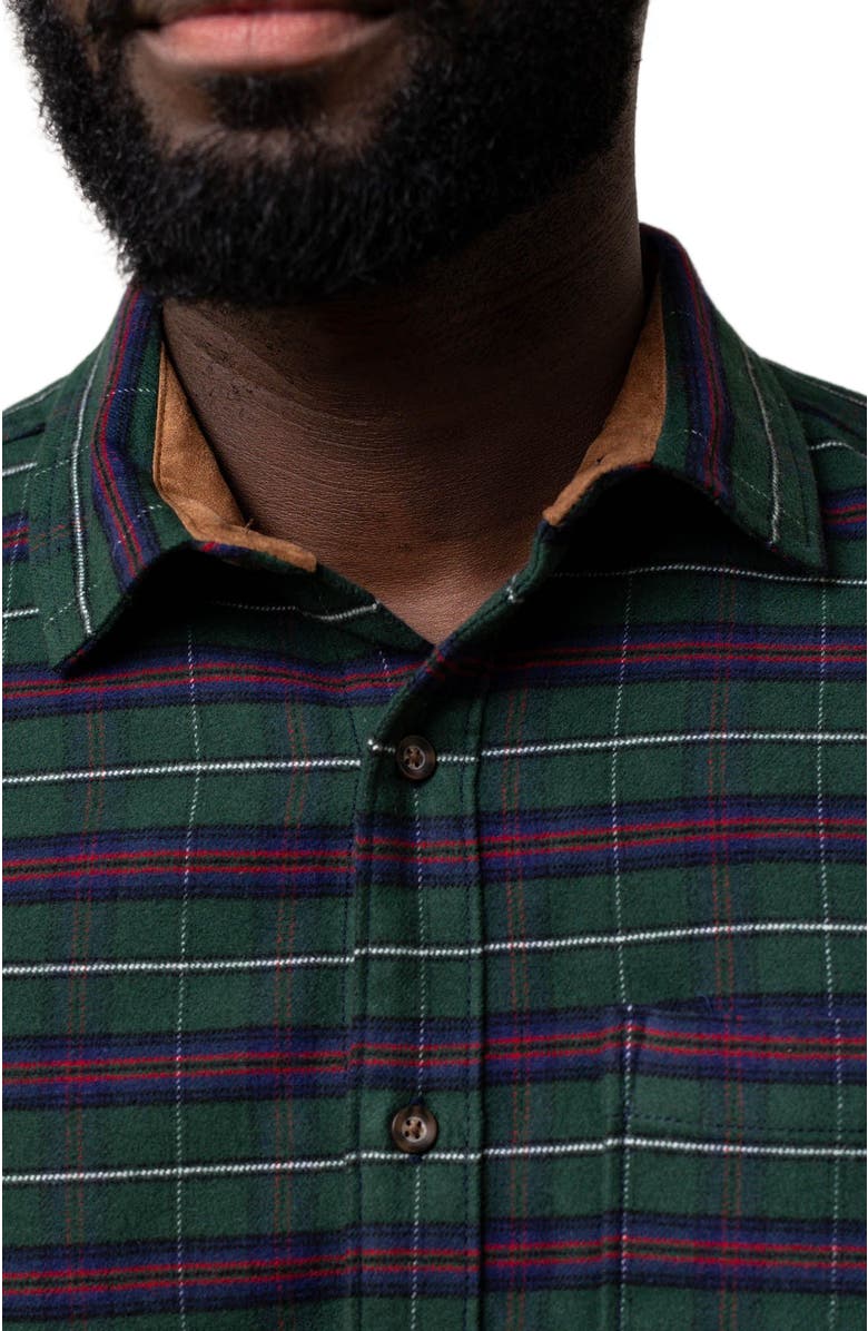 Hope & Henry Men's Organic Flannel Shirt with Suede, Alternate, color, 