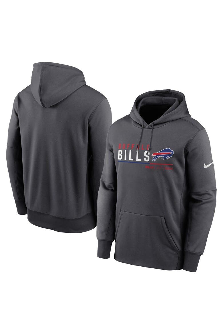 Men's Nike Anthracite Buffalo Bills Prime Logo Name Split Pullover Hoodie, Main, color, Anthracite