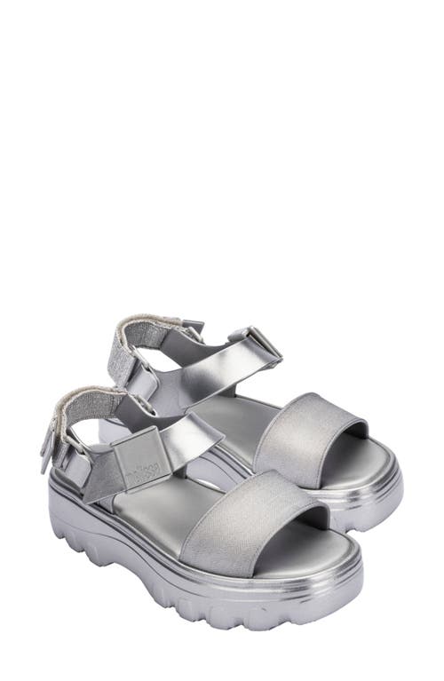 Shop Melissa Kick Off Platform Sandal In Silver