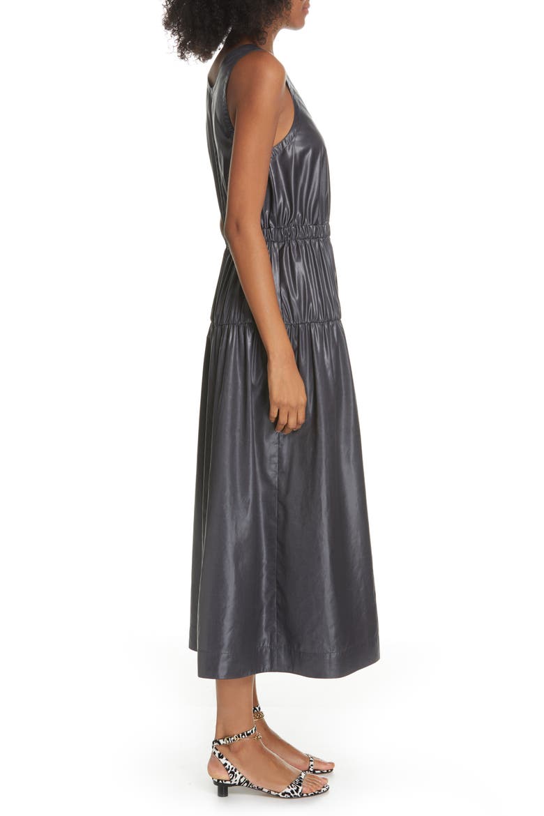 Liquid Drape Tiered Jumpsuit, Alternate, color, PEARL BLACK