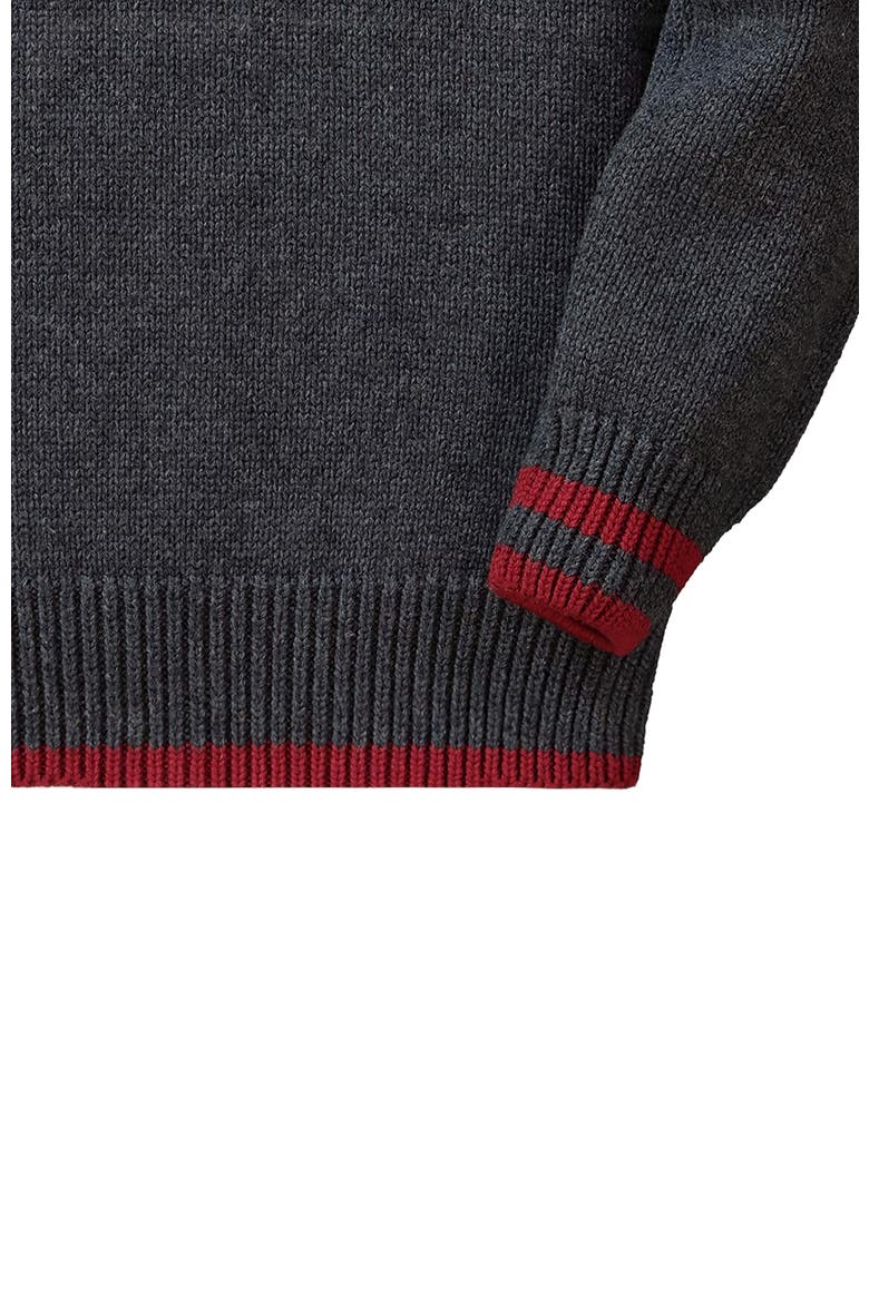 Baby Boys' Mock Neck Button Placket Sweater, Infant, Alternate, color, Dark Heather Grey