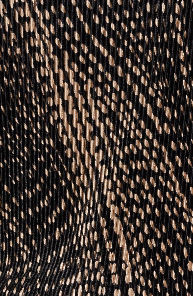 Connected Apparel Tie Waist Sleeveless Dress, Alternate, color, Black/ Camel