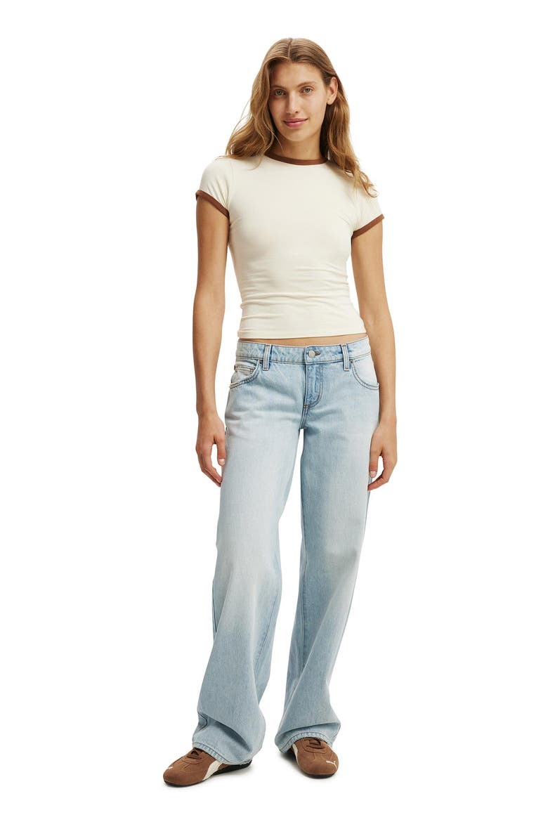 Women's Low Rise Straight Jean, Alternate, color, Notion Blue