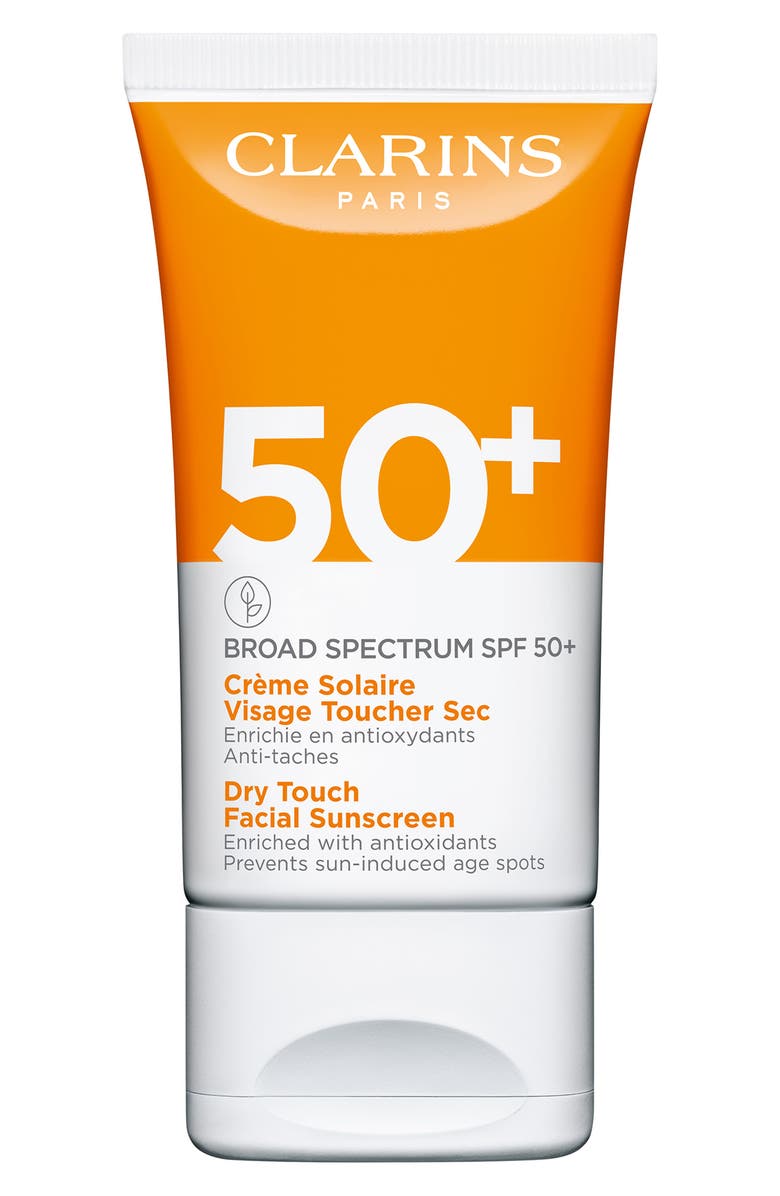 Clarins Dry Touch Face Sunscreen Broad Spectrum SPF 50+, Main, color, 