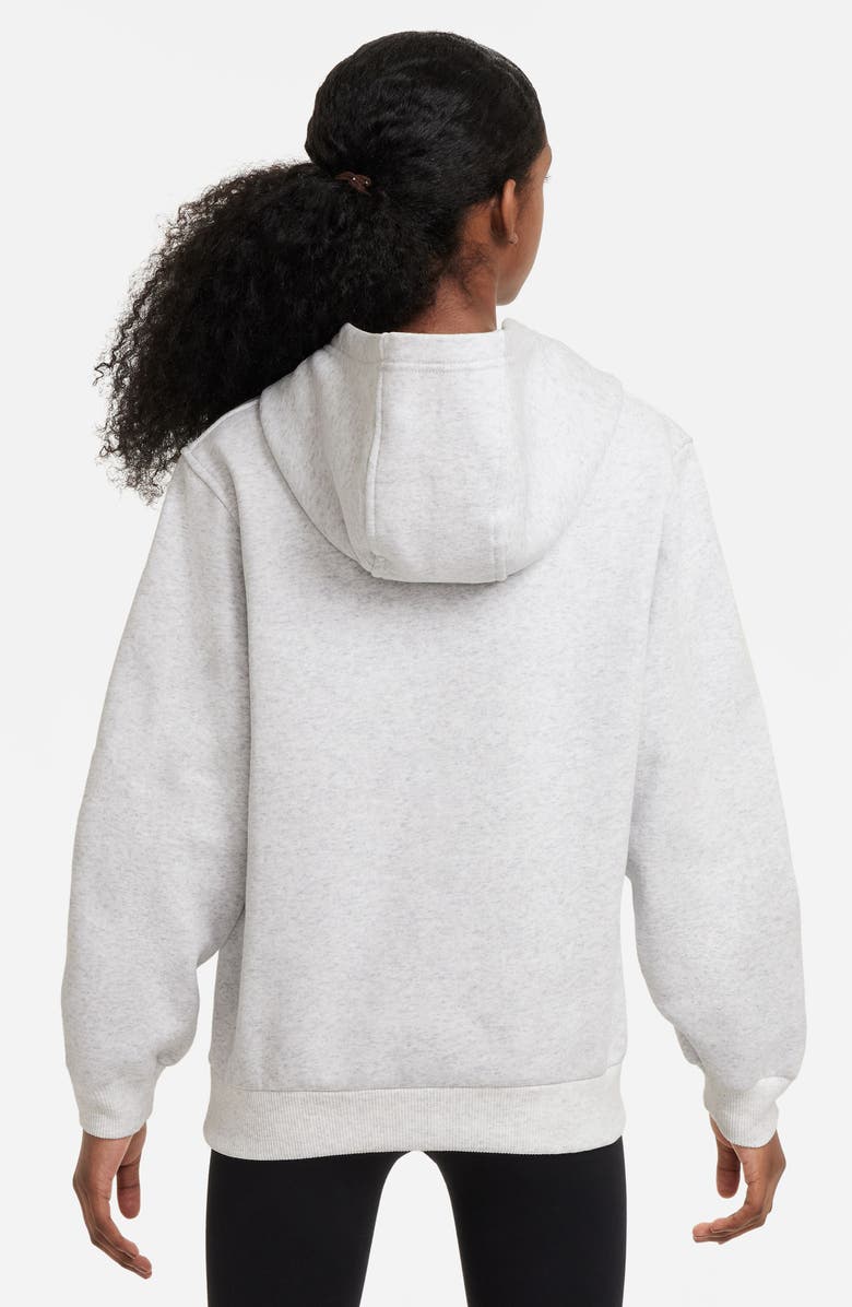 Nike Kids' Club Fleece Hoodie, Alternate, color, Birch Heather/ White