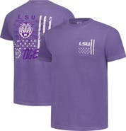 IMAGE ONE Men's Purple LSU Tigers Comfort Colors OHT Camo Overlay T-Shirt