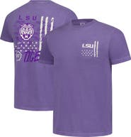 IMAGE ONE Men's Purple LSU Tigers Comfort Colors OHT Camo Overlay T-Shirt