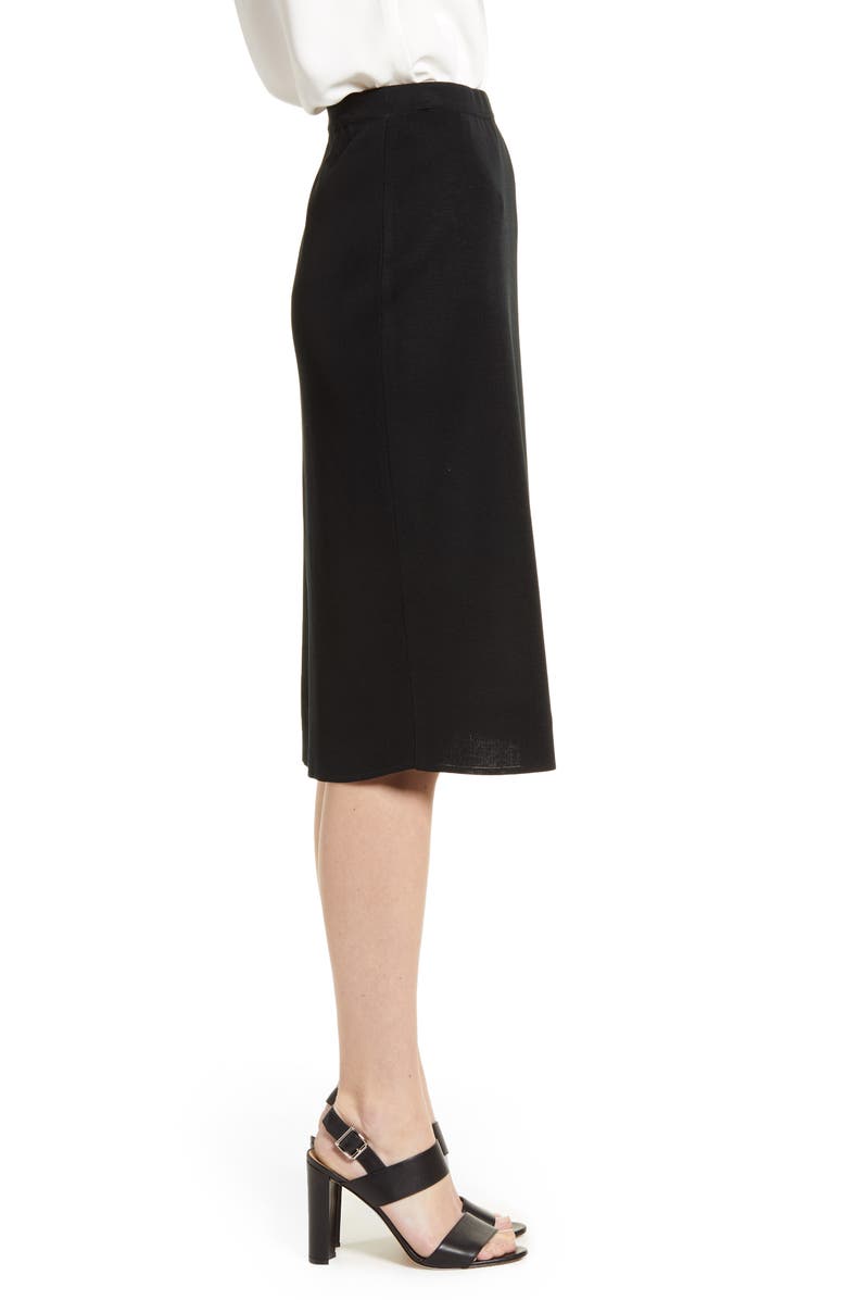 Ming Wang Straight Skirt, Alternate, color, Black