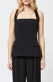 French Connection Harry Halter Neck Suiting Top