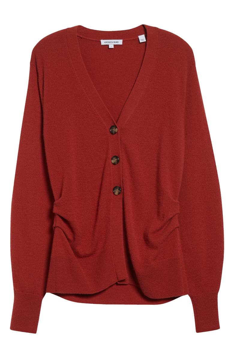 Veronica Beard Lamotte Cashmere Cardigan, Alternate, color, Carnelian Red