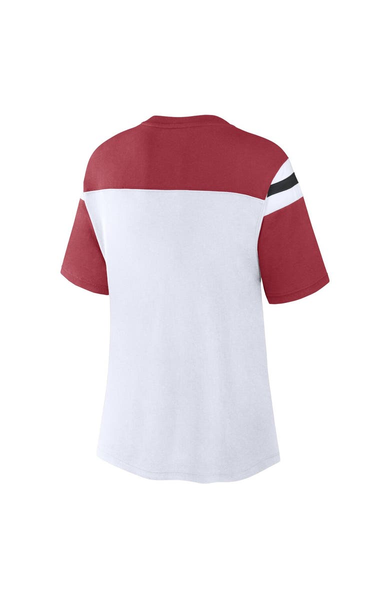 FANATICS Women's Fanatics White/Cardinal Arizona Cardinals Cheer Chant Fashion Crop Top, Alternate, color, White