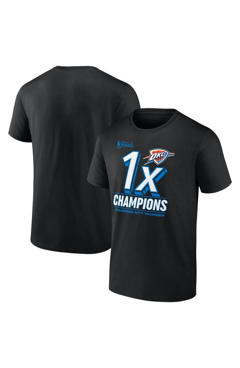 FANATICS Men's Fanatics Black Oklahoma City Thunder 2025 NBA Finals Champions Dunk Contest T-Shirt, Alternate, color,