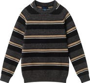 Andy & Evan Kids' Striped Cotton Crewneck Sweater