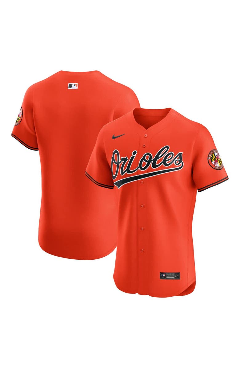 Nike Men's Nike Orange Baltimore Orioles Alternate 2 Elite Jersey, Alternate, color, Orange