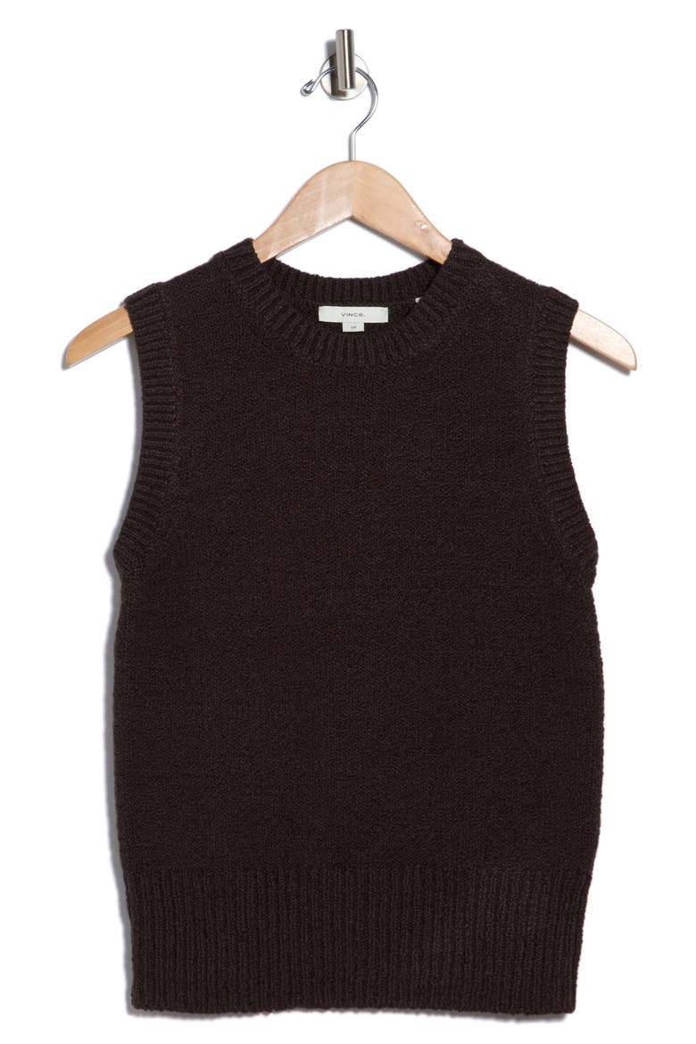 Boucle Shell Sweater, Alternate, color, DARK COFFEE