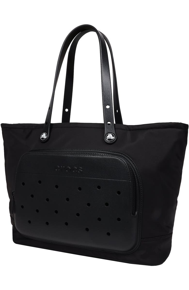 CROCS Large Tote with Pockets, Alternate, color, Black