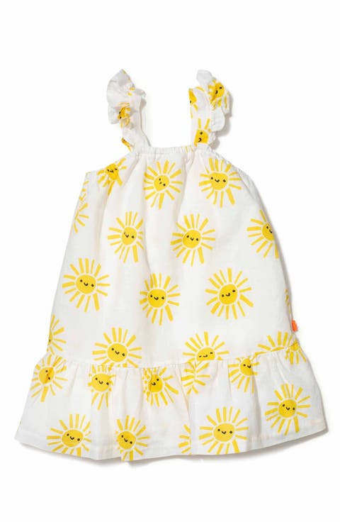 Kids' Sun Print Linen & Cotton Sundress (Toddler & Little Kid)