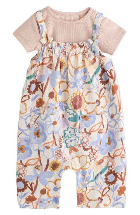 Floral Frill T-Shirt & Romper Set (Baby)