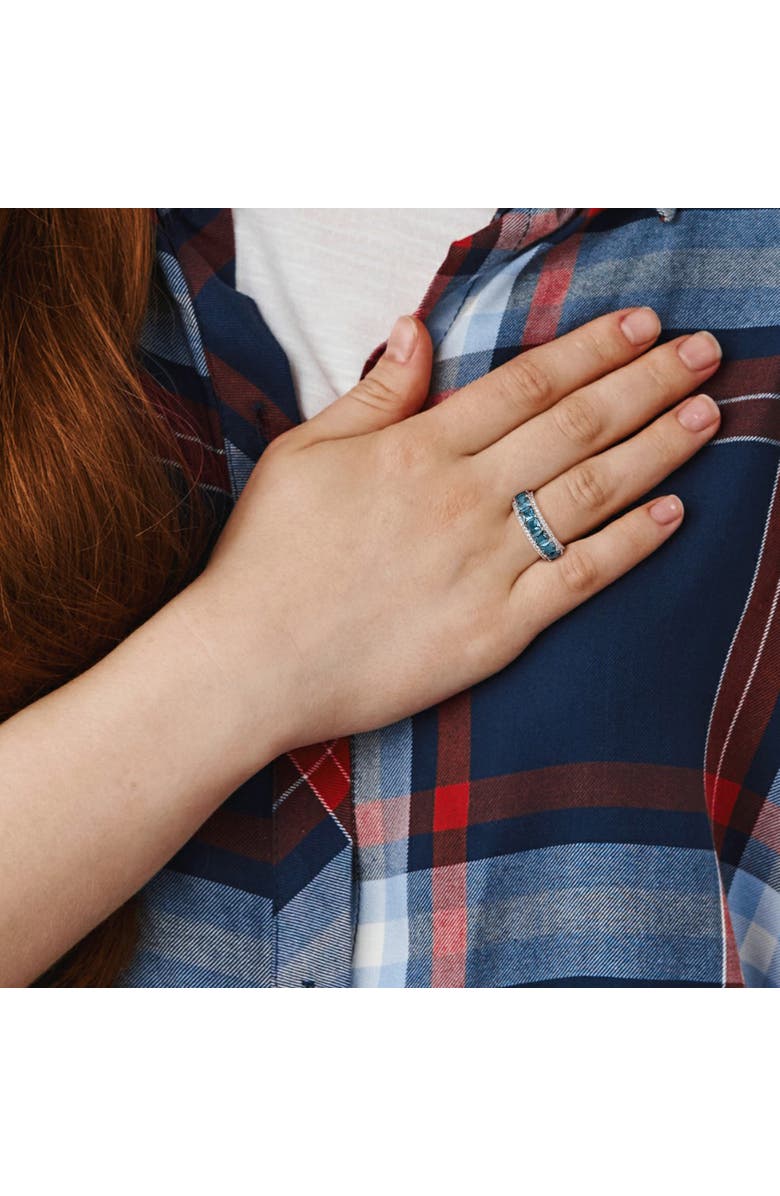 Julianna B. Blue Topaz & Diamond Eternity Ring 14k, Alternate, color, Topaz