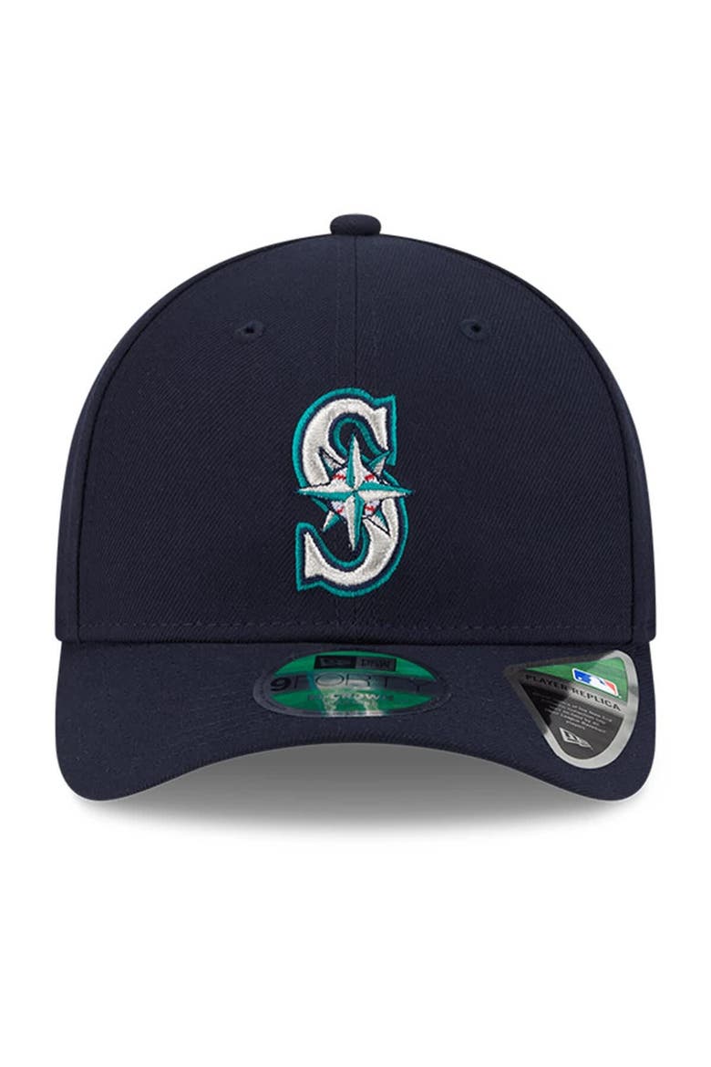 Men's New Era  Navy Seattle Mariners Player Replica 9FORTY Adjustable Hat, Alternate, color, Navy
