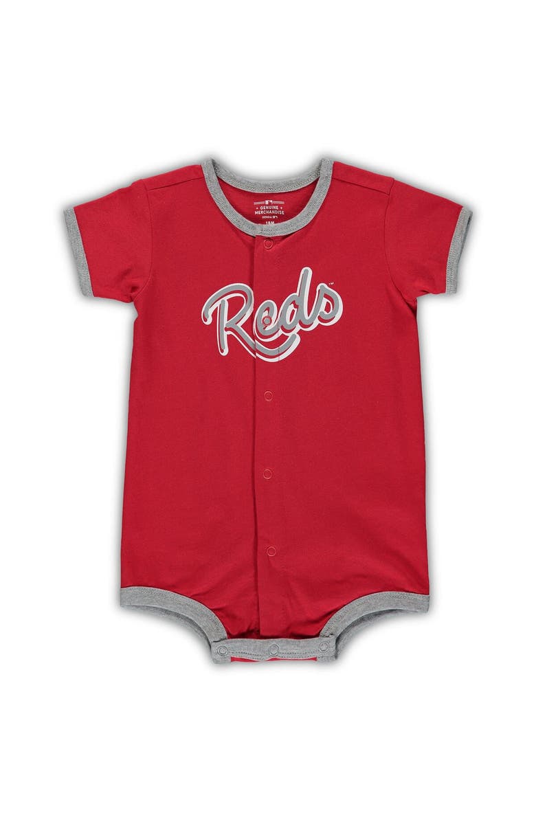 Outerstuff Infant Red Cincinnati Reds Power Hitter Romper, Main, color, Red