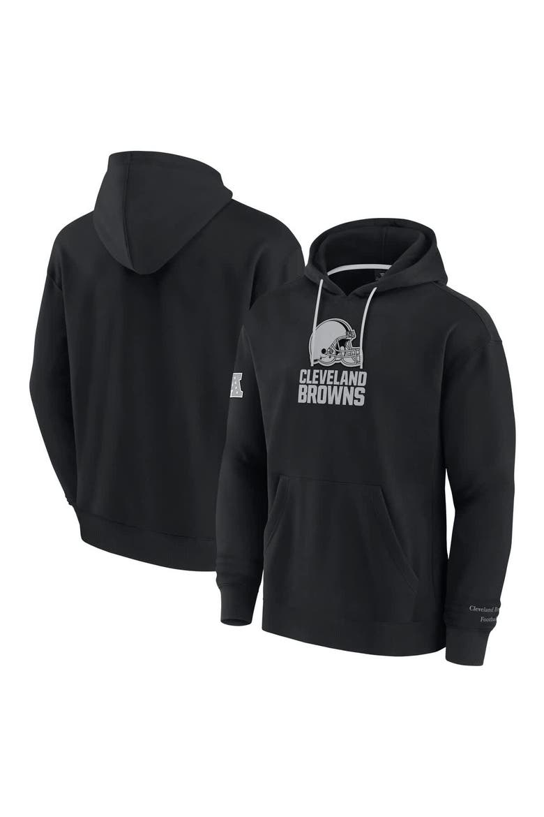 Men's Fanatics Black Cleveland Browns Elements Pace Fleece Pullover Hoodie, Main, color, Black