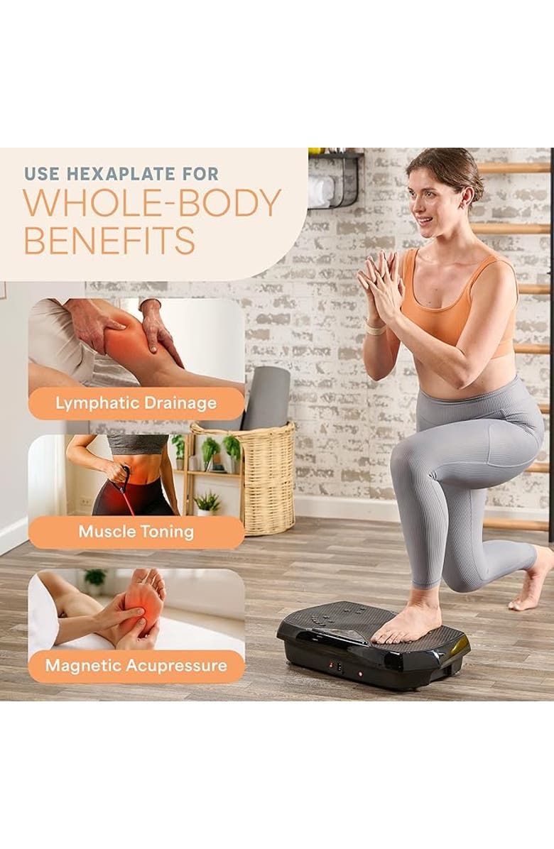 Lifepro Turbo 3D Vibration Plate Exercise Machine with Magnetic Acupoints, Alternate, color, Black