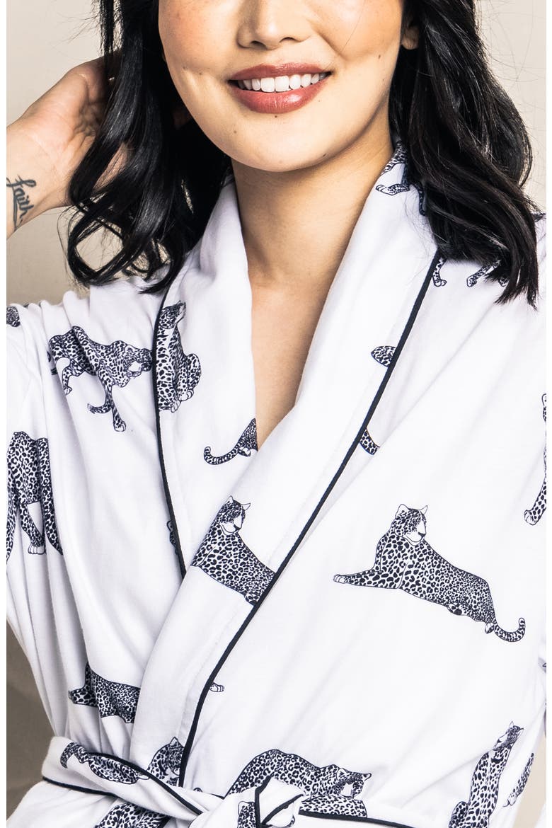 Panthere de Paris Pima Cotton Robe, Alternate, color, WHITE