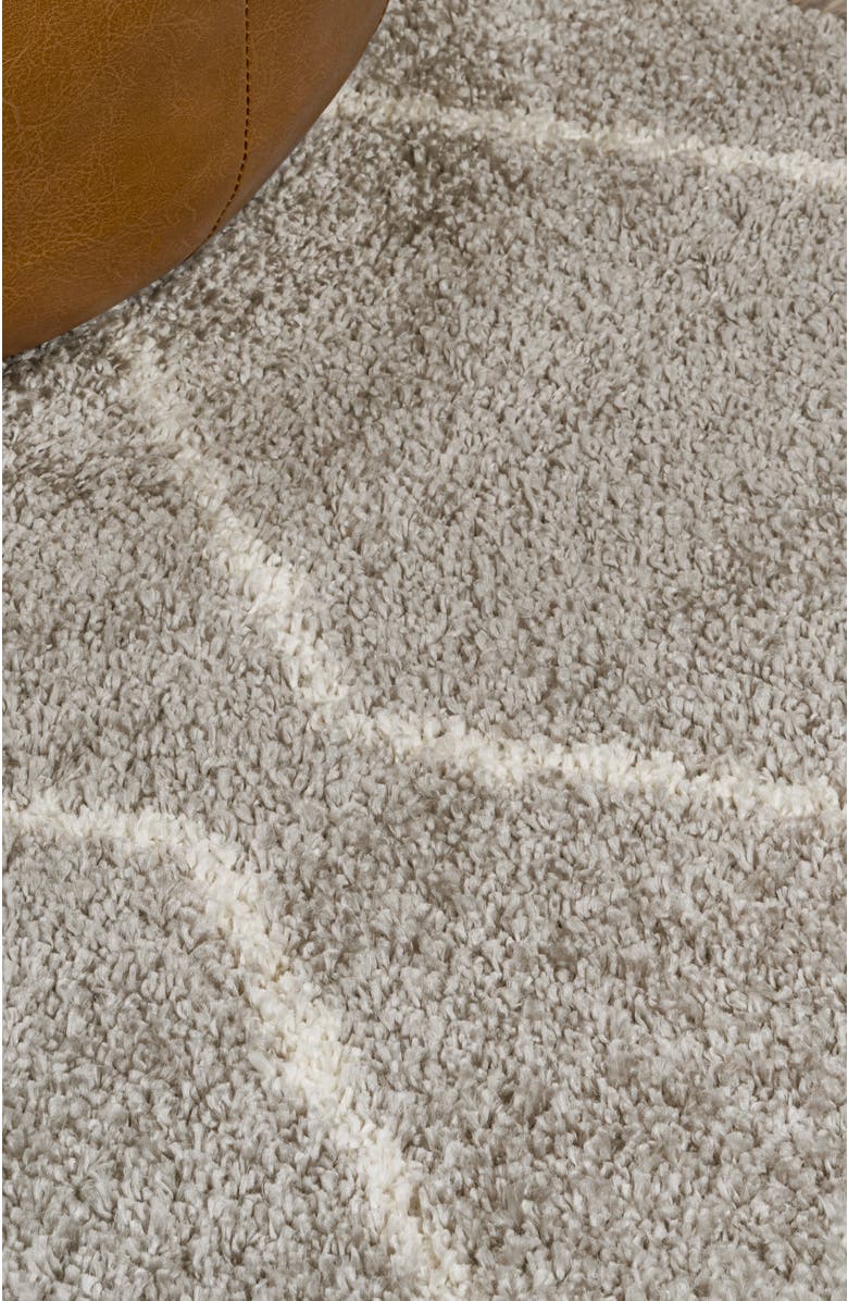 JONATHAN Y Catala Moroccan Diamond Shag Area Rug, Alternate, color, Gray/Ivory