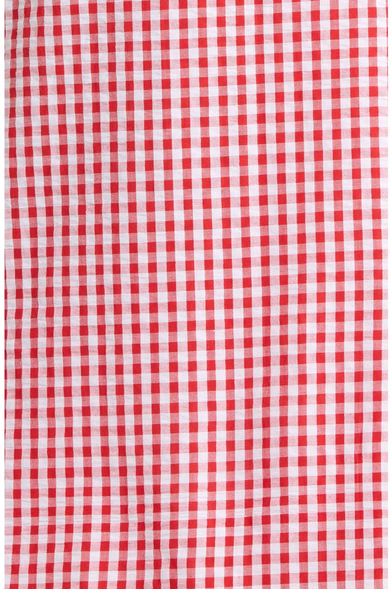 Gingham Seersucker Nightgown, Alternate, color, RED COMBO
