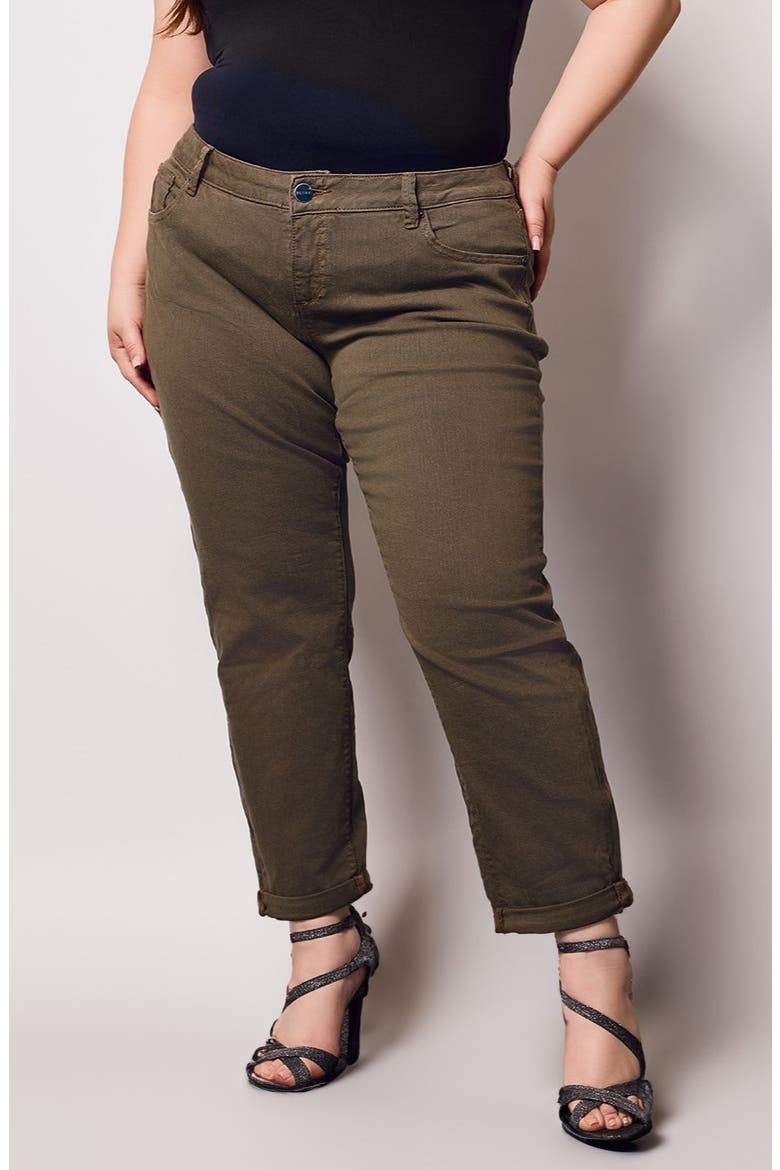 Mid Rise Ankle Boyfriend Jeans, Main, color, FOREST