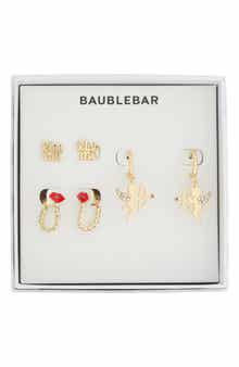 BaubleBar Kiss Me Set of 3 Earrings