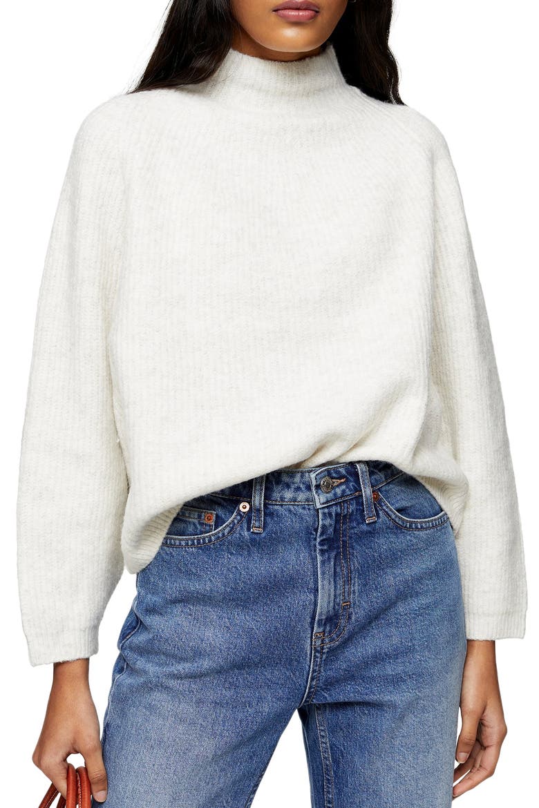 Funnel Neck Sweater, Main, color, IVORY