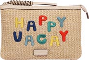 Tommy Bahama Raffia Top Embroidered Clutch