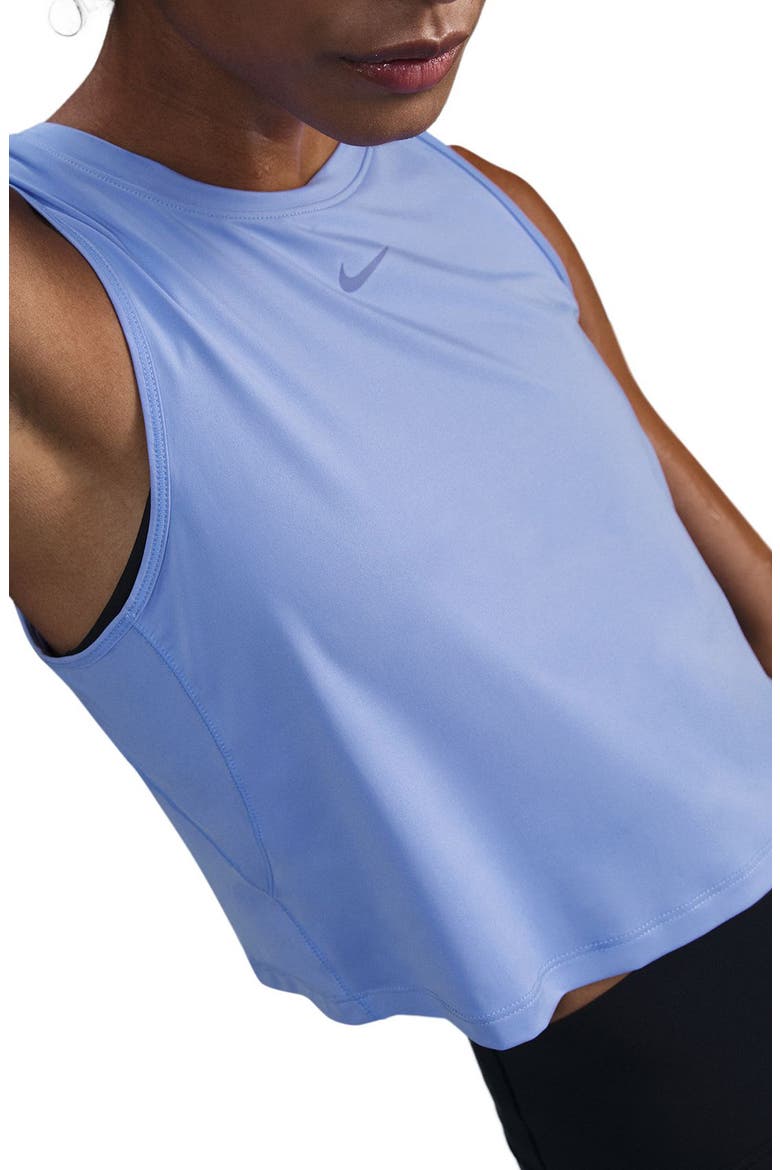 One Classic Dri-FIT Crop Tank, Alternate, color, ROYAL PULSE/ BLACK