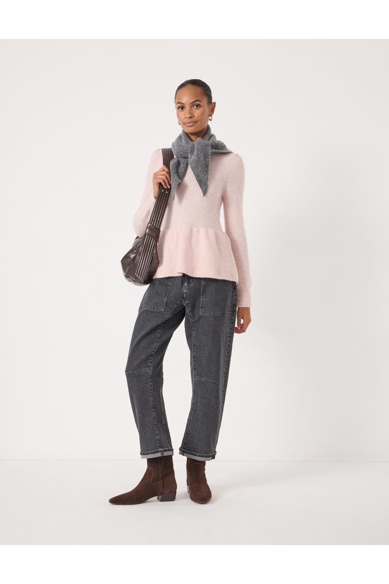 Wool Blend Peplum Top, Alternate, color, Soft Pink
