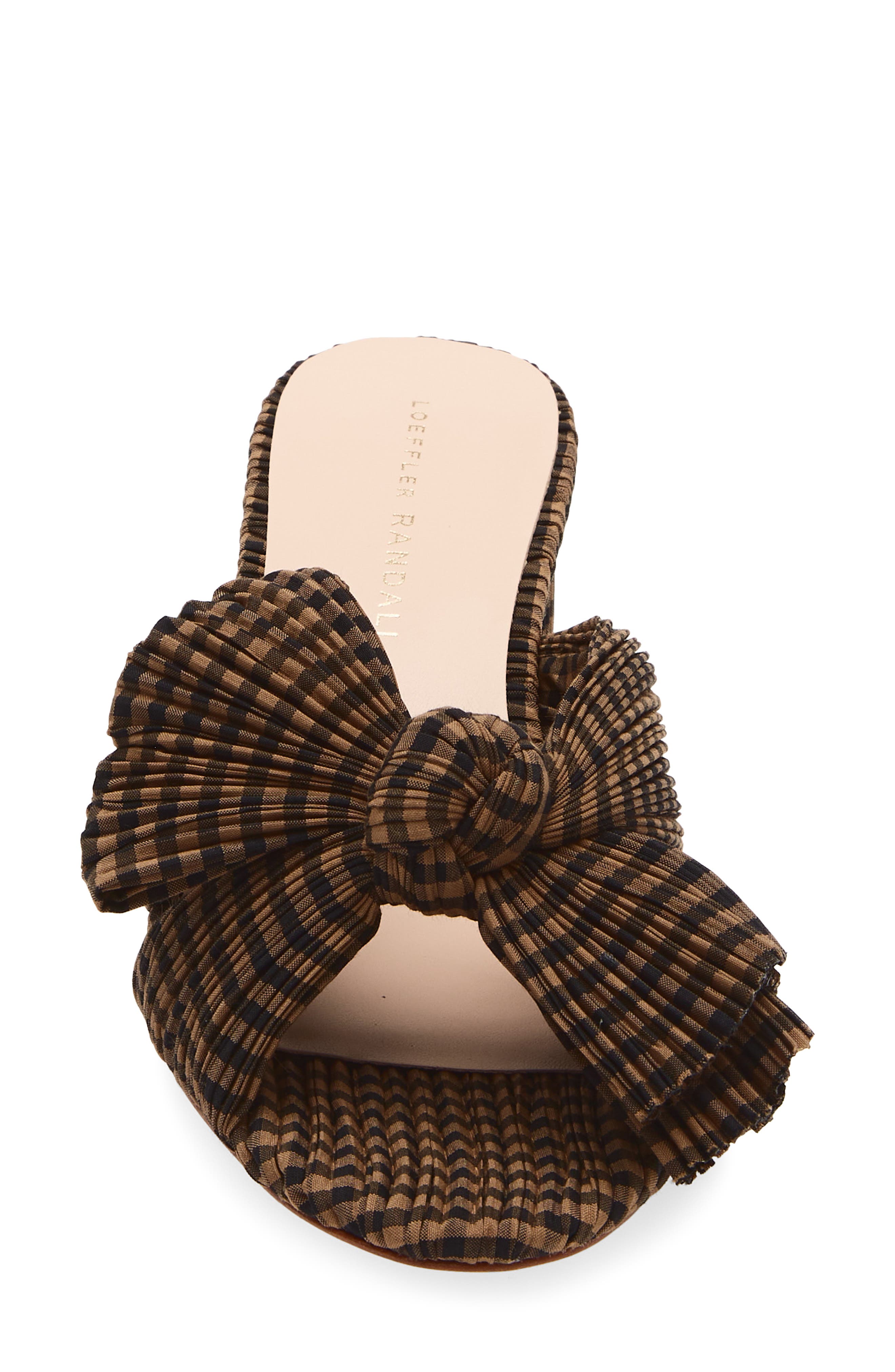 Loeffler Randall Emilia Slide Sandal, Alternate, color, Brown/ Black Check