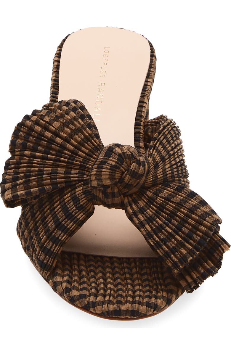 Loeffler Randall Emilia Slide Sandal, Alternate, color, Brown/ Black Check