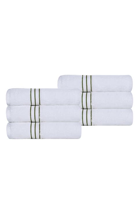 6-Piece Turkish Cotton Hand Towels