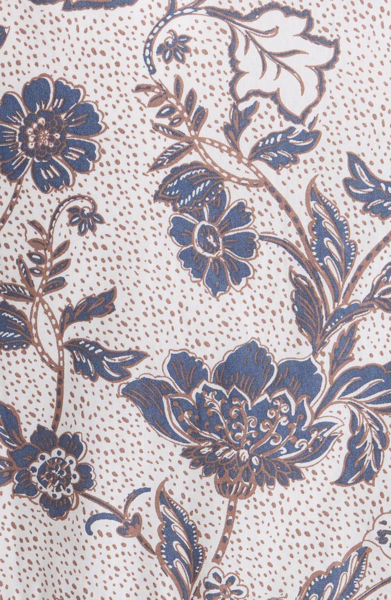 SUGARLIPS Bryony Floral Zinnia Split Neck Midi Dress, Alternate, color,