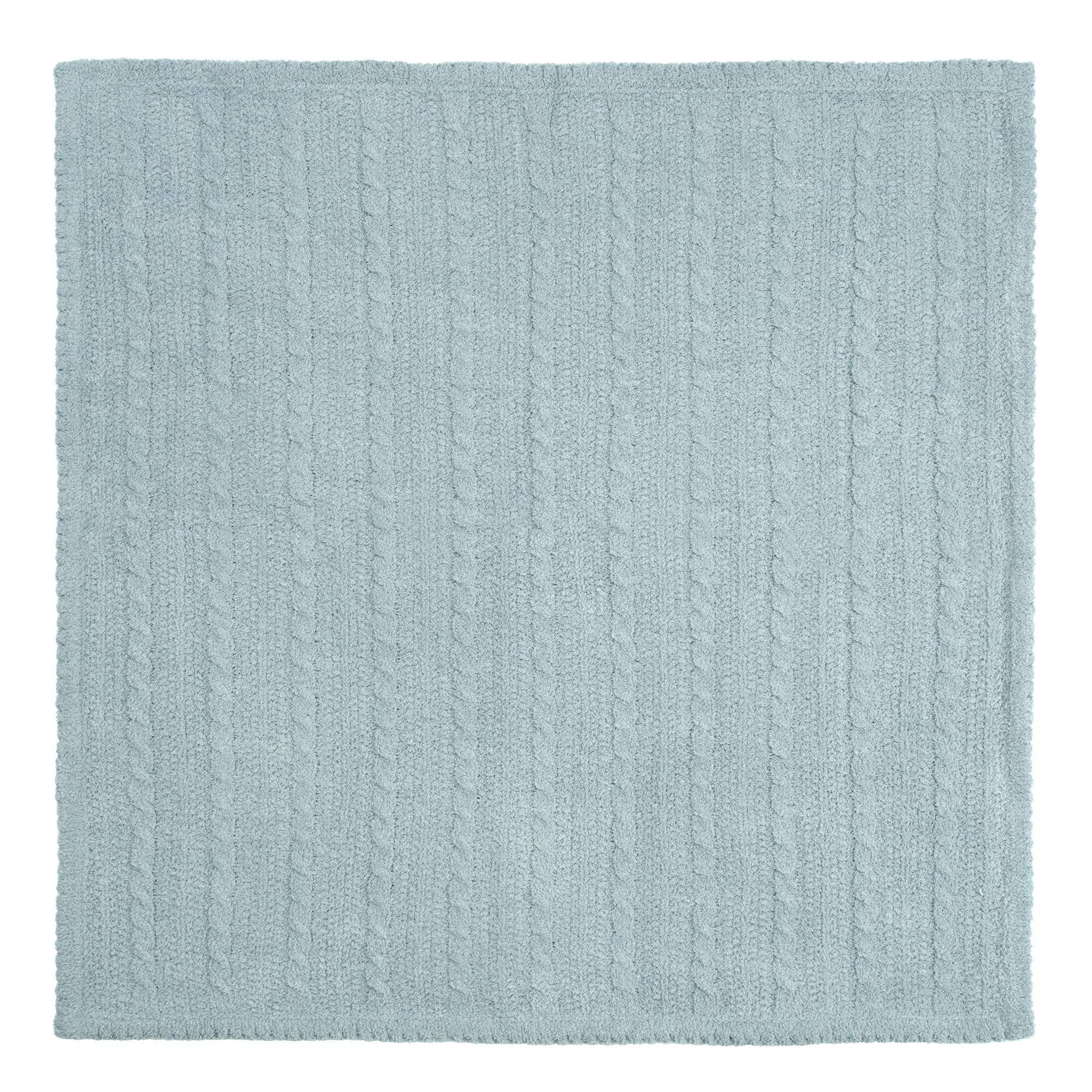 Kashwére Baby Blanket - Baby Cable - Chenilla Classic in Maliblu 