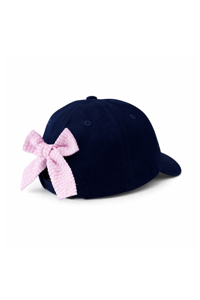 Women's #1 Mom Bow Baseball Hat, Alternate, color, Pink/Navy Blue