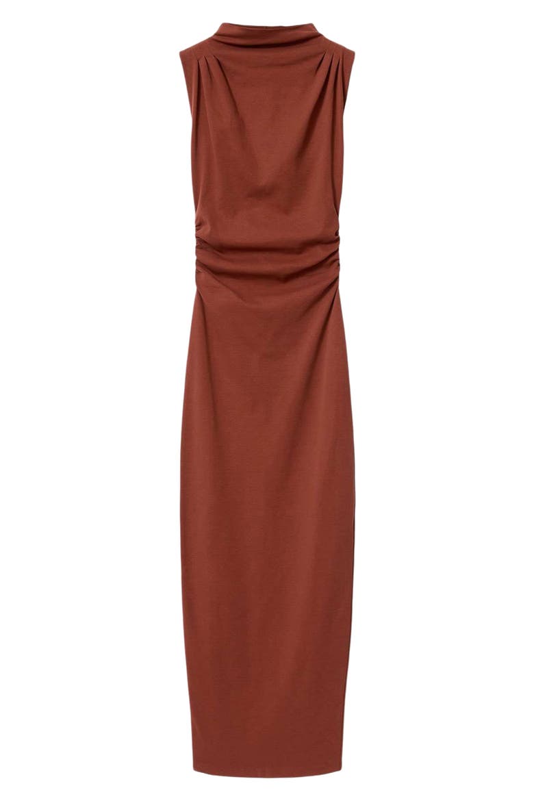 Katarina Cowl Neck Maxi Dress, Alternate, color, RUST BROWN
