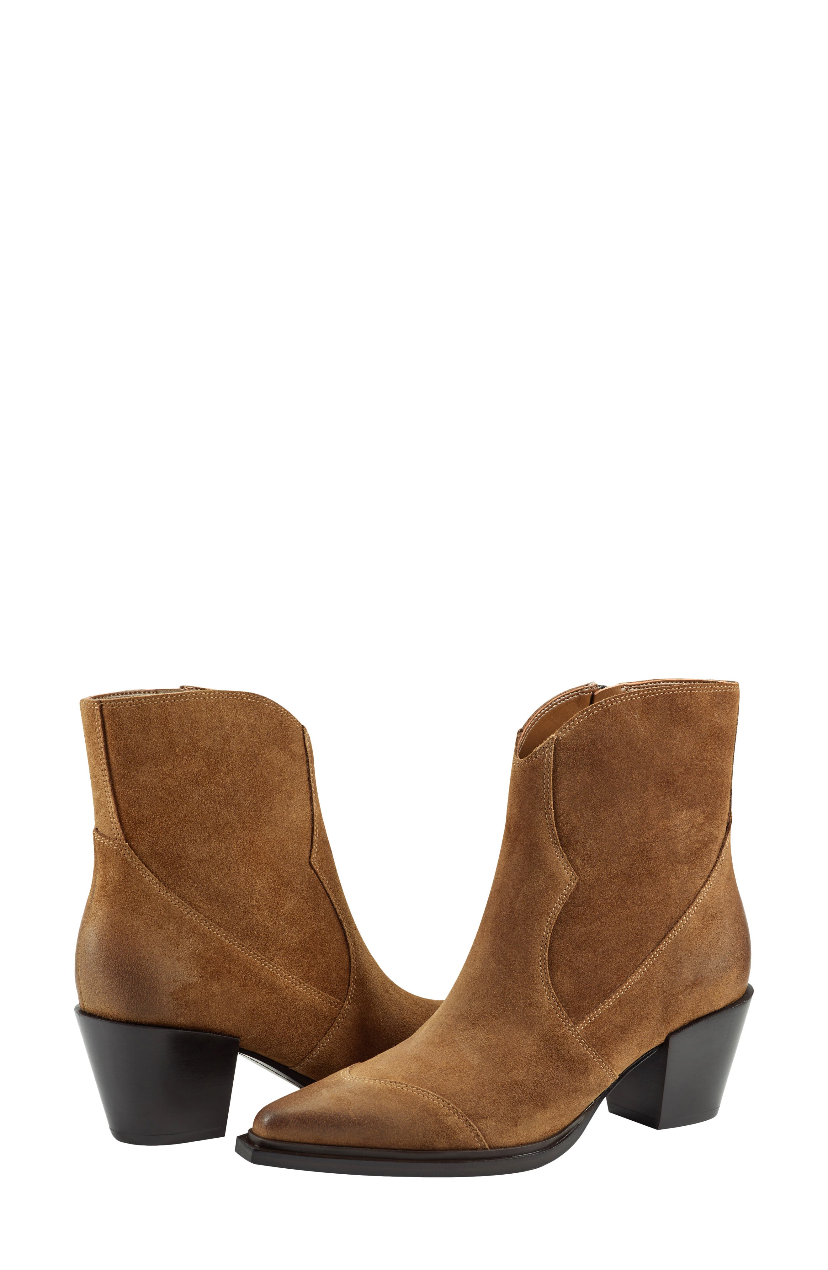 Marc Fisher LTD Giulie Pointed Cap Toe Bootie, Alternate, color, Medium Natural