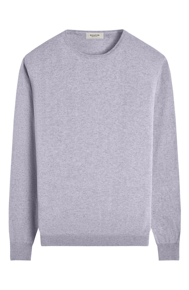 Bugatchi Cotton & Cashmere Crewneck Sweater, Alternate, color, Platinum